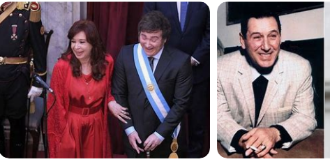 “Cristina Kirchner, Javier Milei y Juan Domingo Perón