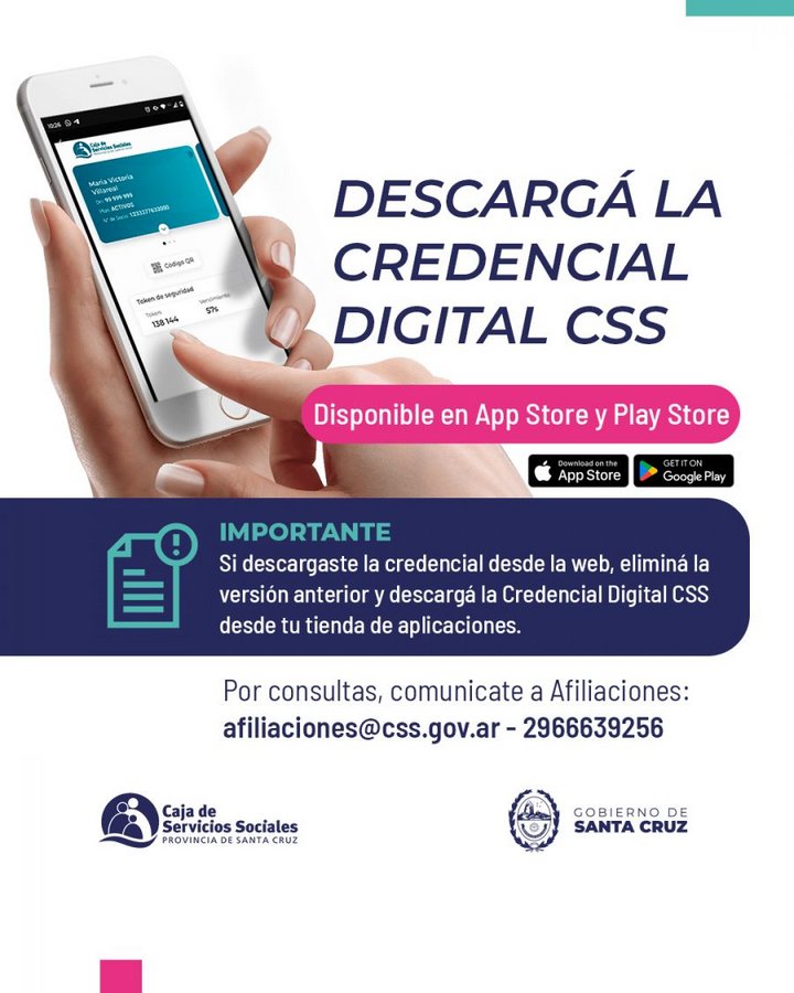 Actualizá tu credencial digital de la Caja de Servicios Sociales