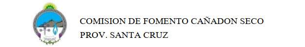 COMISION DE FOMENTO CAÑADON SECO – Licitación Pública N° 01/2025