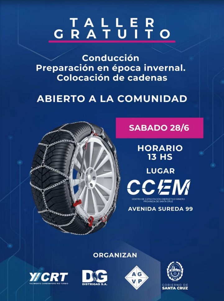 Río Gallegos se prepara para el invierno con Taller Gratuito sobre Conducción Segura y Colocación de Cadenas