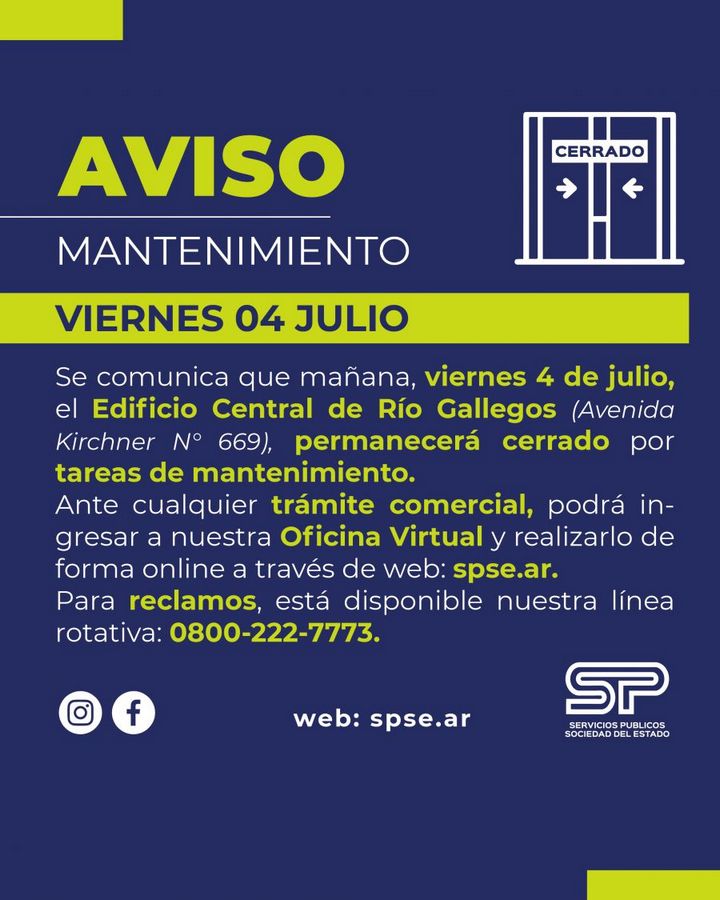 Edificio Central de SPSE permanecerá cerrado el viernes 4 de julio